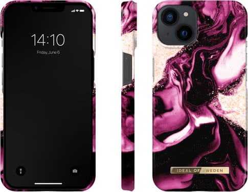 iDeal of Sweden iPhone 14 Pro Cover Marble Ruby