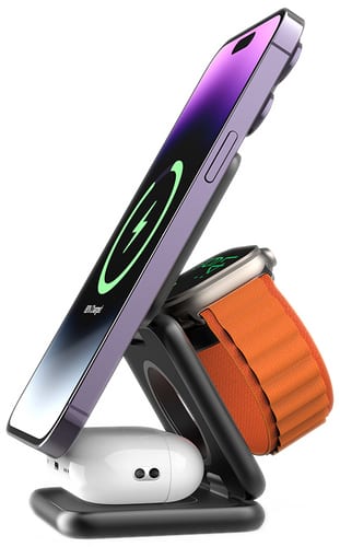 Mako Wireless Charger Fold 3 in 1 Space Grey