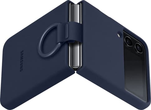 Samsung Galaxy Z Flip4 Backcover Ring Silicon navy blue