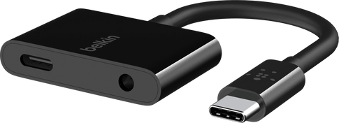 Belkin Câble Jack 3.5mm Rockstar + Connecteur USB-C pas cher