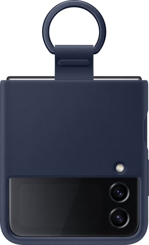 Samsung Galaxy Z Flip4 Backcover Ring Silicon navy blue