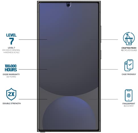 Eiger Galaxy S26 Ultra Clear Glass Screen Protector