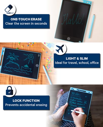 AK Kisten Basics Reusable LCD Writing Tablet (22x14.5cm)