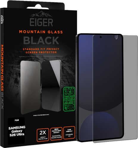 Eiger Galaxy S26 Ultra Glass Screen Protector Privacy Black