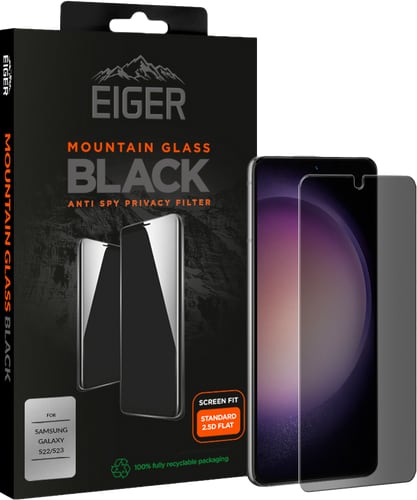 Eiger Galaxy S23 screen protector 2.5D Glas Privacy Black