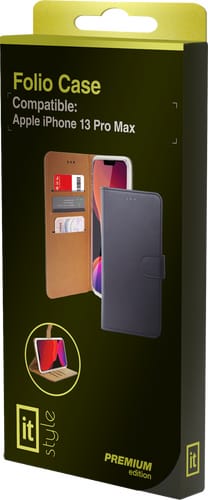 itStyle Premium iPhone 13 Pro Max Book Stand Case black