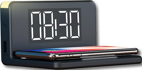 KSIX Alarm Clock Wireless Charger 10W