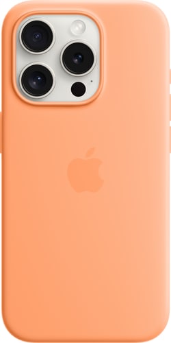 Apple iPhone 15 Pro Silicone Case with MagSafe Orange Sorbet