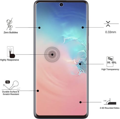 Eiger Galaxy S10 Lite screen protector 3D Glas black