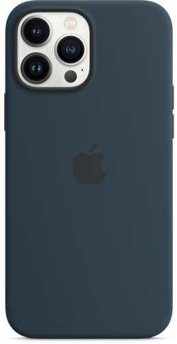 iPhone 13 Pro Max Silicone Case with MagSafe Abyss Blue