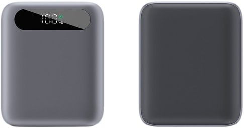 ITSTYLE 10000mAh Powerbank Mini with Display Grey
