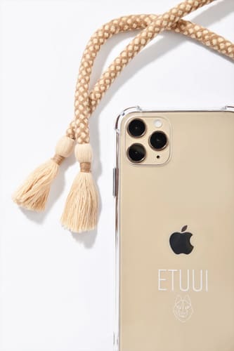 Etuui iPhone 12 mini Necklace Silicon Cover cappucino