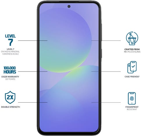 Eiger Galaxy A37/A36/A56/S24 FE Clear Edge 3D Glass Screen Protector