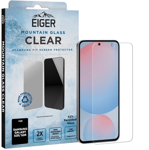 Eiger Galaxy S25 Clear Glass Screen Protector