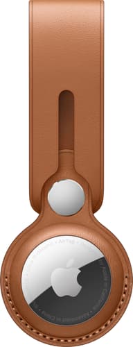 Apple AirTag Leather Loop Saddle Brown