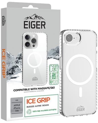 Eiger iPhone 16e Ice Grip Backcover Transparent (b2b)