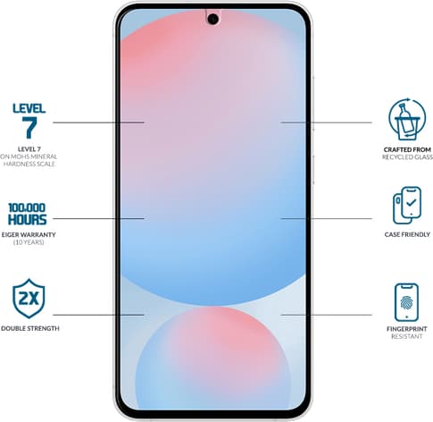 Eiger Galaxy S26 Clear Glass Screen Protector
