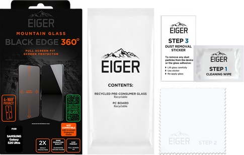 Eiger Galaxy S26 Ultra Black Edge 360 Screen Protec Privacy