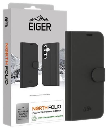 Eiger Galaxy A56 / A36 North Folio Bookcover black (b2b)