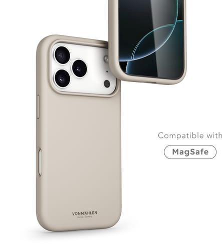 Vonmählen iPhone 17 Pro Max Silicone Backcover Cream