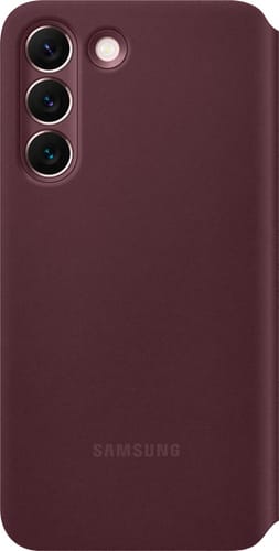 Samsung Galaxy S22 Clear View Flip Cover burgundy