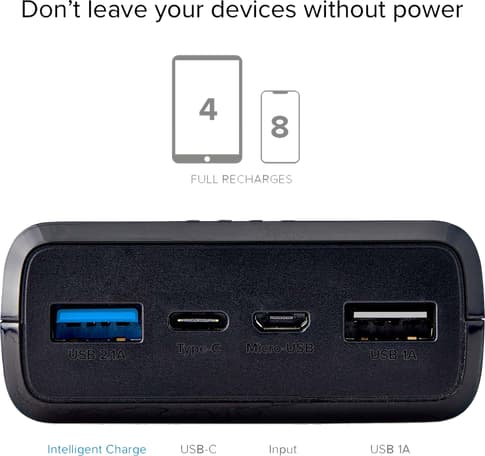 SBS Power Bank USB C/A/micro 20000 mAh black