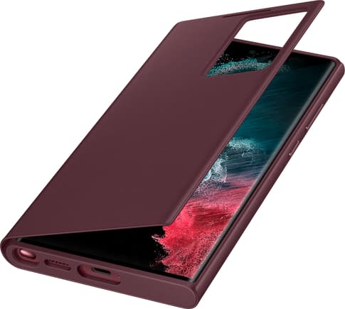 Samsung Galaxy S22 Ultra Clear View Flip Cover burgundy