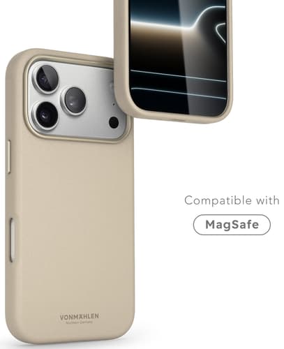 Vonmählen iPhone 17 Pro Like Leather Backcover Cream