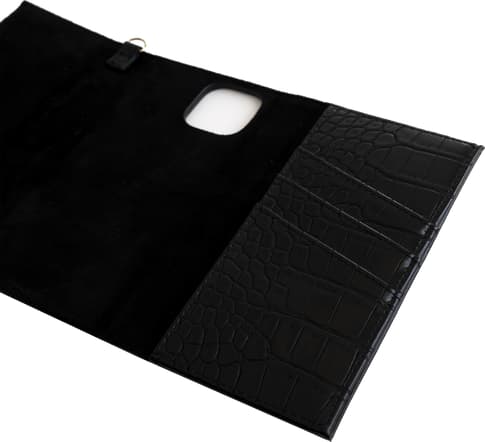 iDeal of Sweden iPhone 12/12 Pro Clutch Jet Black Croco