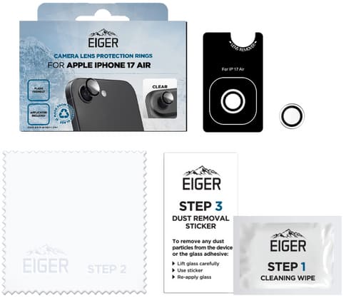 Eiger iPhone 17 Air Mountain Glas Camera Ring Protector