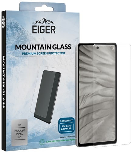 Eiger Google Pixel 7a screenprotector 2.5D Glass