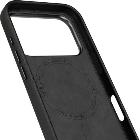 Vonmählen iPhone 17 Pro Like Leather Backcover Black