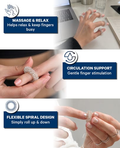AK Kisten Basics Massage Finger Relaxation Ring 5pc