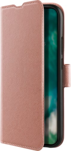 Xqisit Galaxy S22 Book Stand Case Viskan rose gold