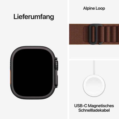 Apple Watch Ultra 4 GPS+Cell 49mm Black Tit w Burgundy AL L