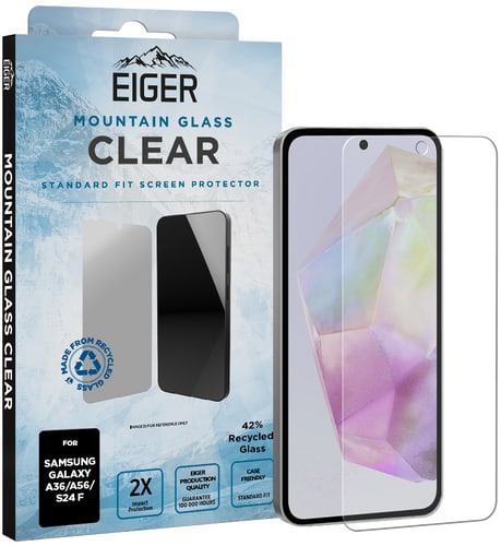Eiger Galaxy A36/A56/S24 FE Clear Glass Screen Protector