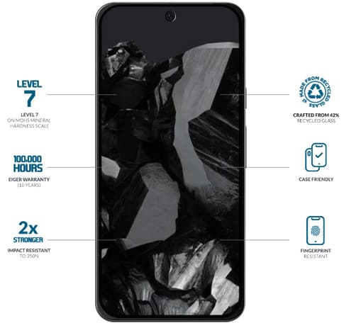 Eiger Pixel 10 Pro XL/9 Pro XL Clear Glass Screen Protector