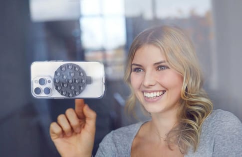 Cellularline Bubble Suction Cup Black