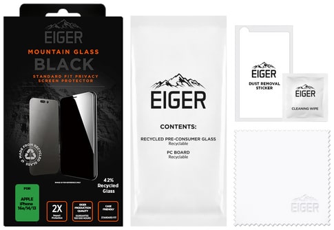 Eiger iPhone 16e/13/13 Pro/14 Glass Screen Protector Pri