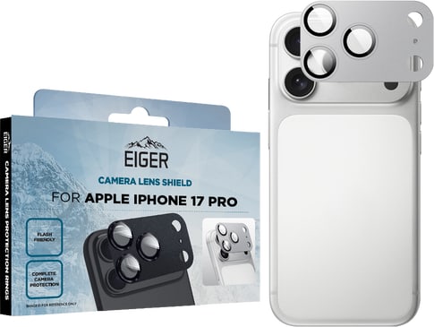 Eiger iPhone 17 Pro Glas Camera Protector Silver