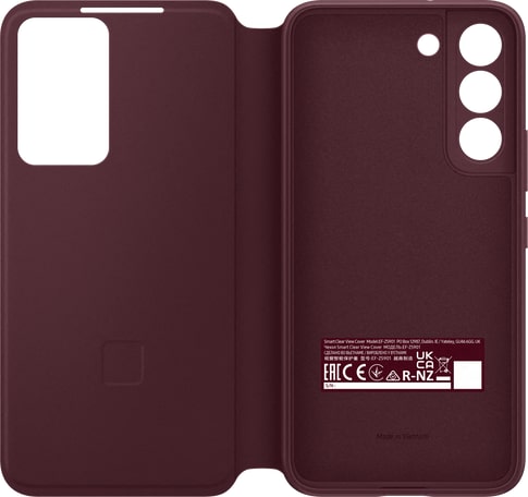 Samsung Galaxy S22 Clear View Flip Cover burgundy