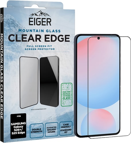 Eiger Galaxy S26 Clear Edge 3D Glass Screen Protector