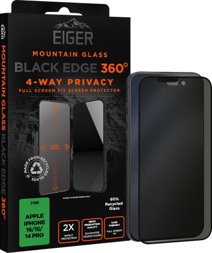 Eiger iPhone 16 /15/14 Mountain Edge Screen Protector Privacy