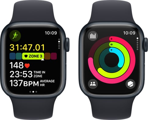 Apple Watch Series 9 GPS + Cell 41mm Midn Alu Midn SB M/L