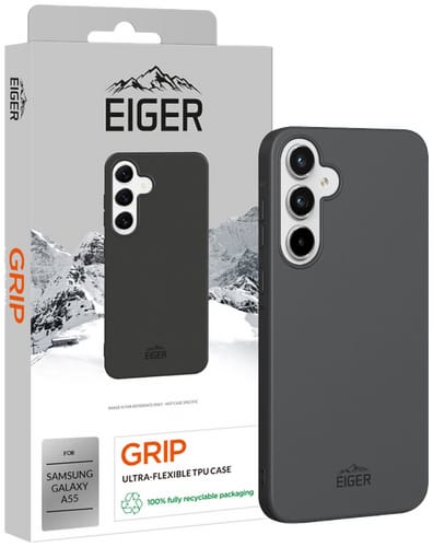 Eiger Galaxy A55 Grip Backcover Black (b2b)