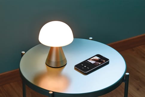 Lexon Mina L Lamp with Bluetooth Speaker gold