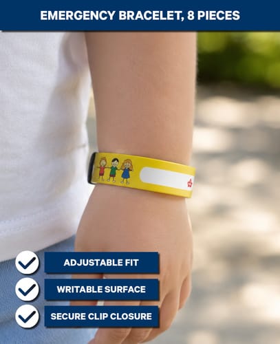 AK Kisten Basics Children's Emergency ID Wristband 8pc