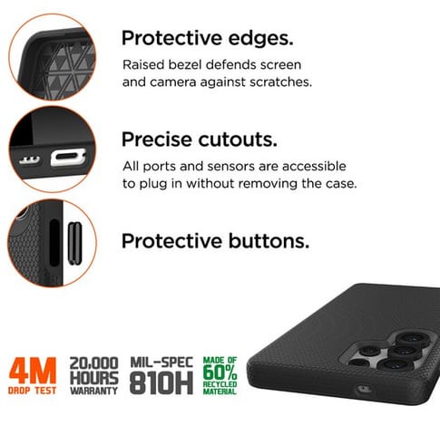 Eiger Galaxy S25 Ultra North Backcover Black (b2b)
