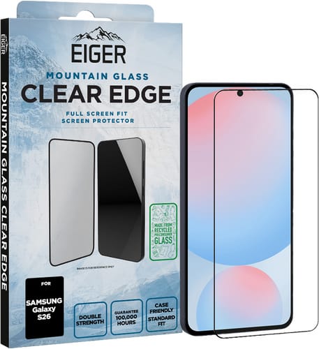 Eiger Galaxy S26 Clear Edge 3D Glass Screen Protector