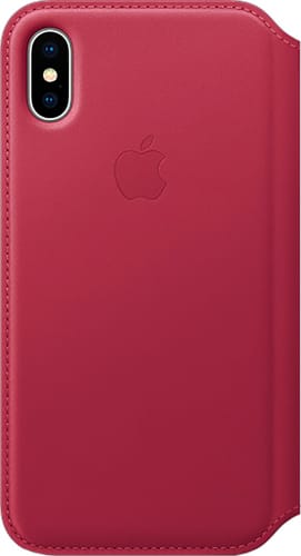 Apple iPhone X Book Case Leather berry